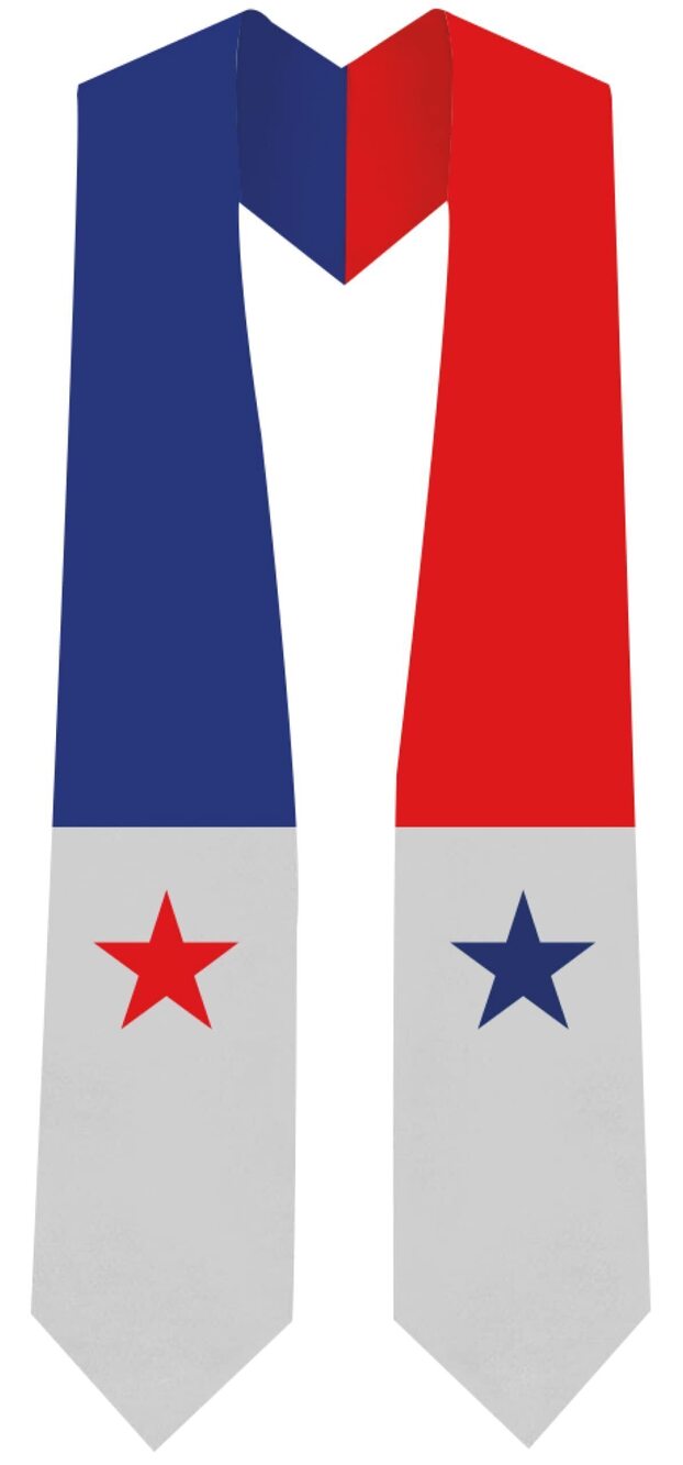 3091 Panama Flag Graduation Stole - Fits All Body Types - Panama Study